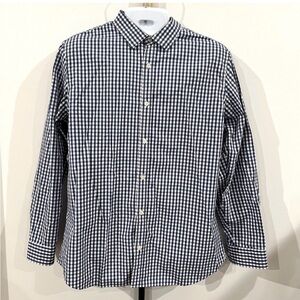 Banana Republic Factory XL Slim Fit Button Down Blue and White Gingham Shirt
